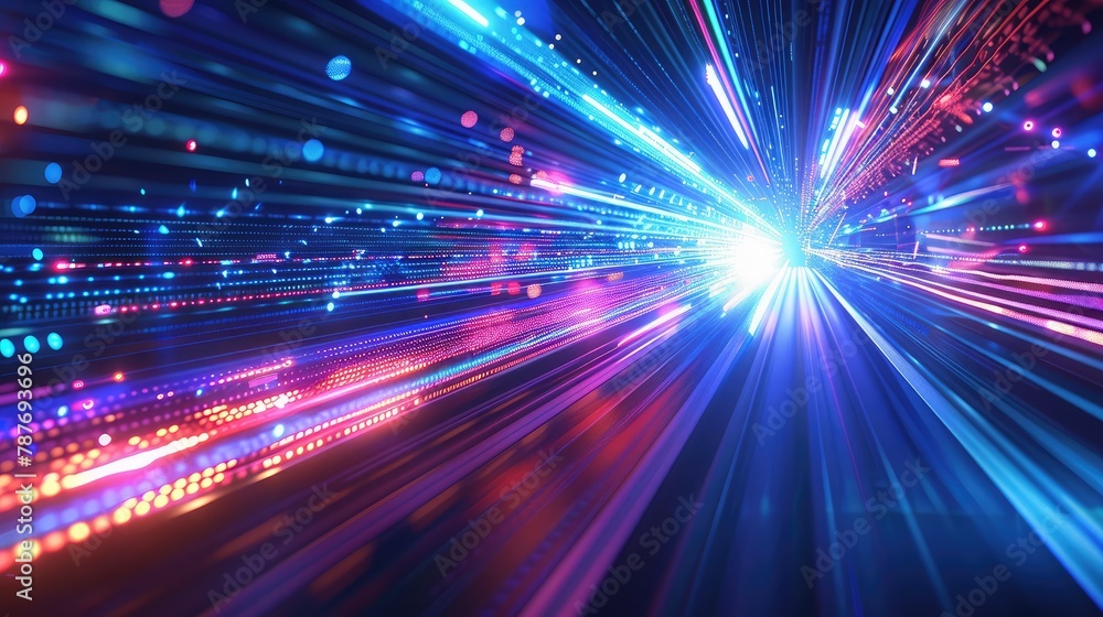 Poster data digital connection speed line abstract technology background