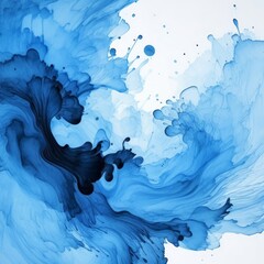 Abstract background in Chinese ink style , black blue colors