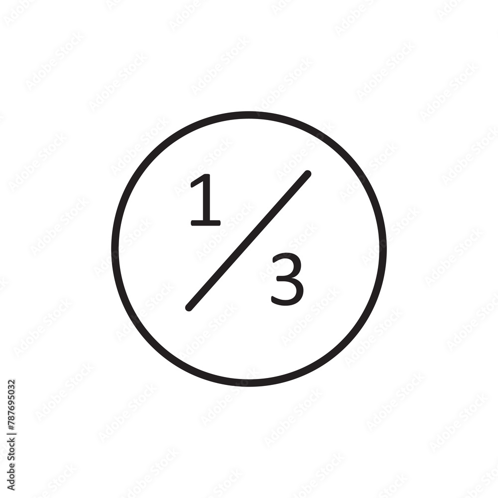 Poster one third icon. vector flat simple illustration for web and app..eps
