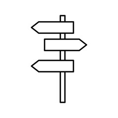 road sign icon. vector simple liner  travel icon for mobile concept and web..eps