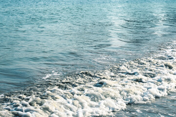 Clear blue ocean wave. Abstract background.