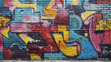 A colorful graffiti wall with the letters "Z" and "B" on it