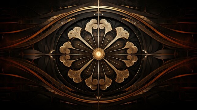 Abstract background with Renaissance style black and brown colors
