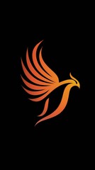 A logo bird Phoenix simple vector