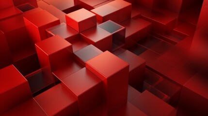 Abstract background with squares, red colors