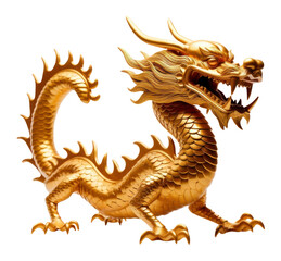 PNG Chinese golden dragon dinosaur animal representation