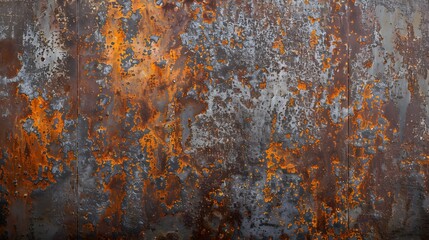 Rusty metal surface exhibiting corrosion and texture
 - obrazy, fototapety, plakaty