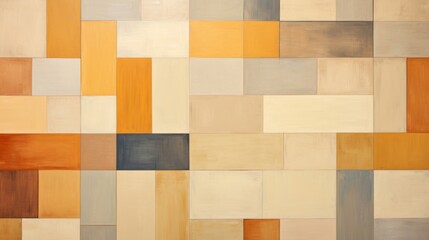 abstract geometric wallpapers is made of peach, brown, yellow and orange colors, in the style of light indigo and beige