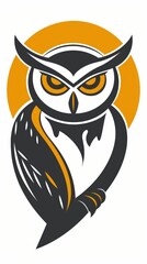 A logo owl simple vector