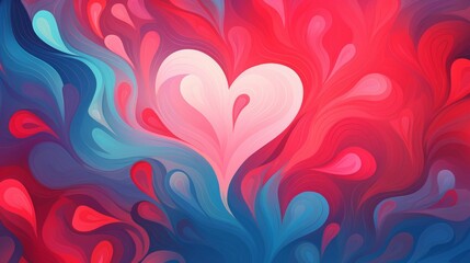 Background with heart for poster, cover, wallpaper, banner, packaging design