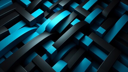 black and blue zigzag pattern wallpaper, in the style of metallic rotation