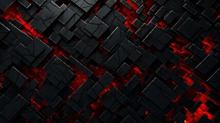 black and red abstract red and black pattern, meticulous military scenes, dark gray and dark black - obrazy, fototapety, plakaty