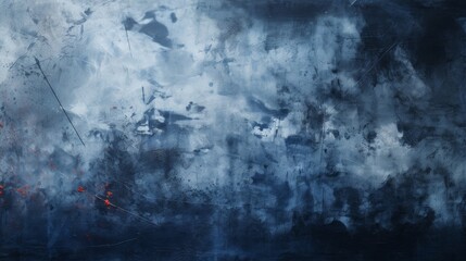 dark blue background with grungy graffiti, in the style of dark gray and light gray, loose, gestural marks, abstraction