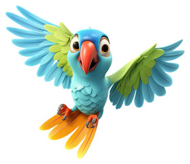 PNG Parrot cartoon animal flying.