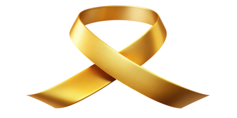 Metallic golden ribbon cutout