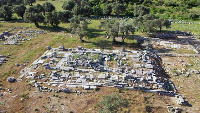 Theos ancient city  drone wiev