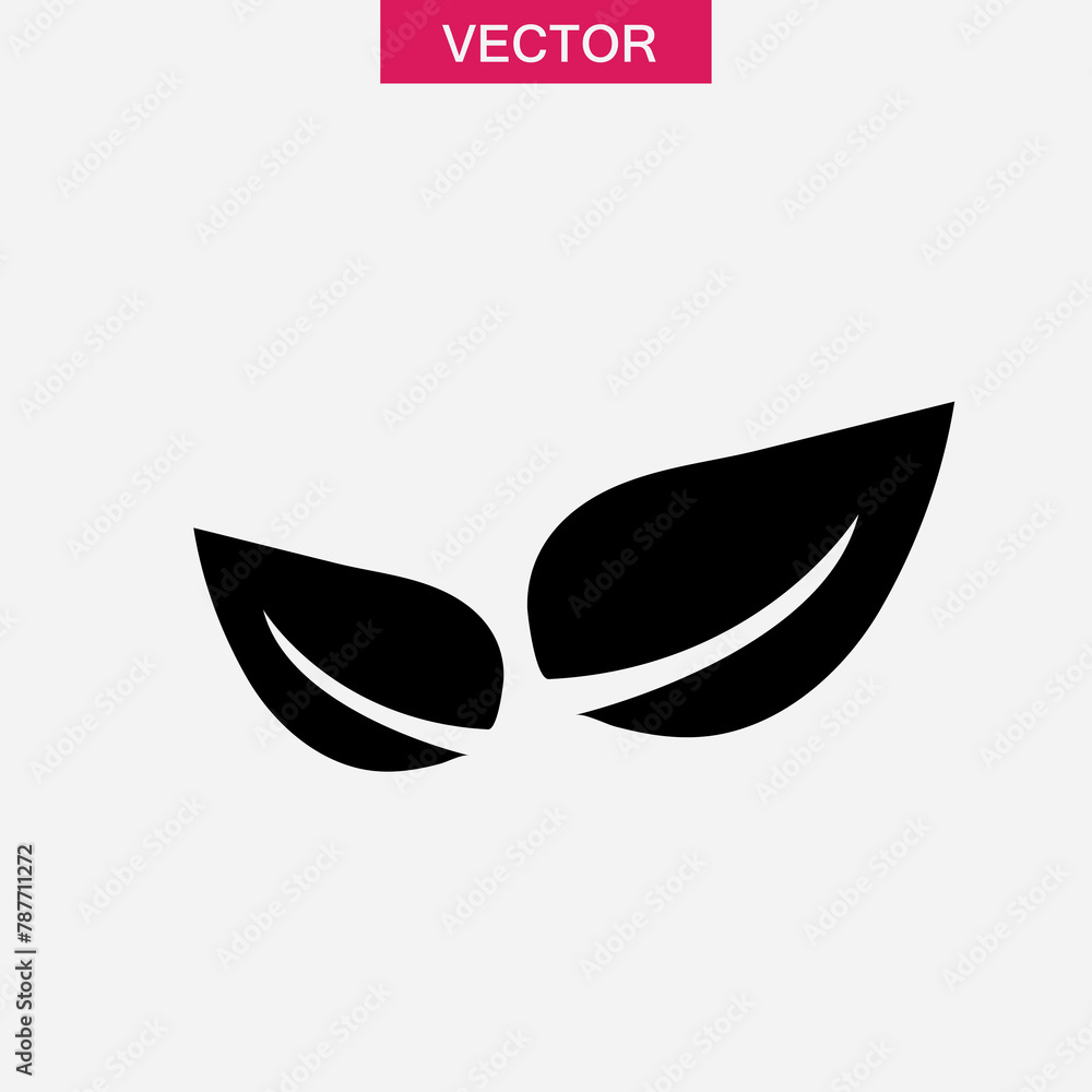 Poster leaf icon vector flat trendy style illustration for web and app..eps