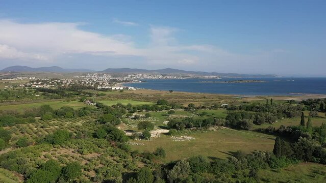 Theos ancient city  drone wiev