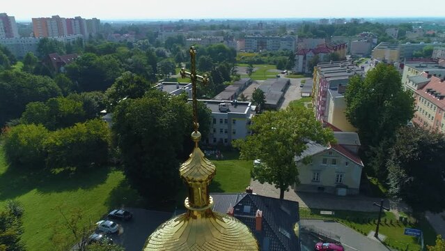 Greek Catholic Church Elblag Cerkiew Aerial View Poland