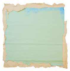 PNG Green-blue ripped paper text canvas diaper.