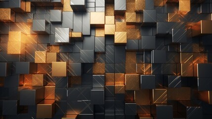 stunning abstract background that combines intricate metallic textures with bold geometric shapes
