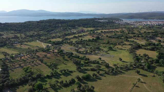 Theos ancient city  drone wiev