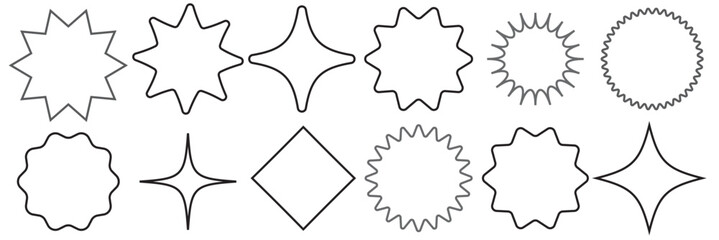 Quality mark icon. badges symbol signs. Set of sale sticker, price tag, starburst, sunburst premium vector illustration