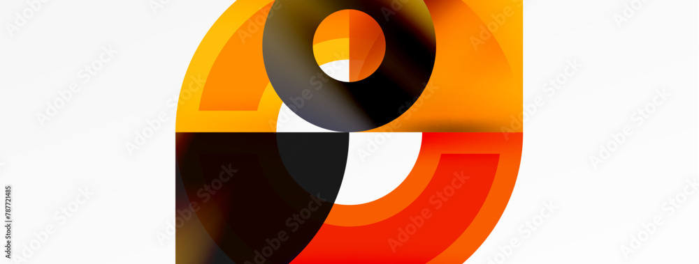 Poster a colorful number 9 with a circle in the middle on a white background . high quality