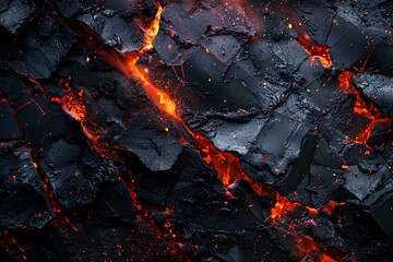 A close up of a fire and ice wall with lava and lava in the background and bright orange flames a - Powered by Adobe