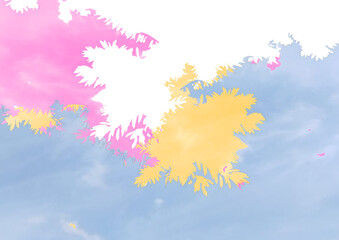 colorful clouds abstract powerful rainbow 