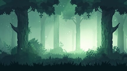 A serene and mystical forest clearing bathed in the gentle glow of twilight, with lush greenery and a sense of tranquility The image evokes a sense of peace and harmony with nature