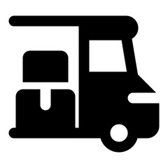 delivery truck icon vector illustration asset element