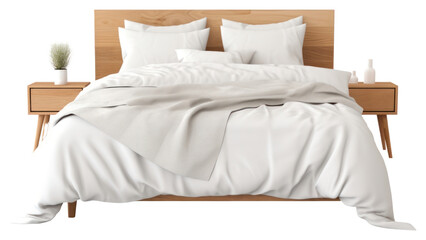 PNG Bed furniture blanket cushion transparent background