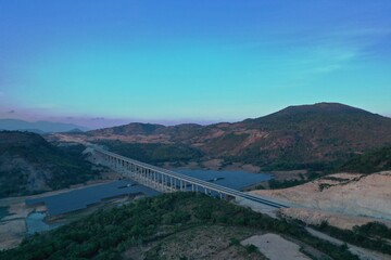 Obraz premium Overpasses and mountain highways