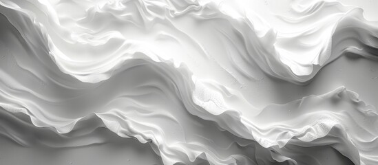 Obraz premium A close-up view of a white wall featuring an immensely large wave crashing against it