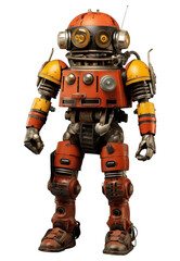 PNG  Full body of friendly robot toy protection astronaut.