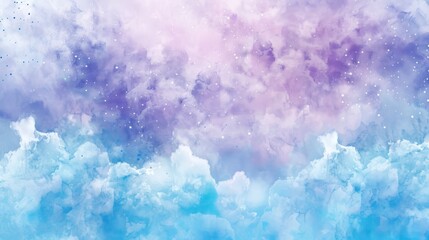 Abstract  watercolor background with pastel purple and blue color tone - obrazy, fototapety, plakaty