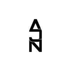 ajn lettering initial monogram logo design