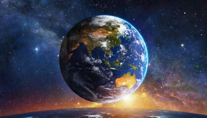 earth and sun, earth, space, planet, globe, world,