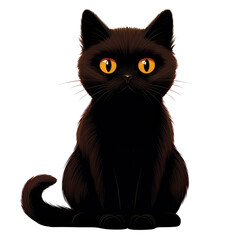 Obraz premium PNG Black cat animal mammal pet.