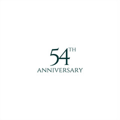 54th logo design, 54th anniversary logo design, vector, symbol, icon