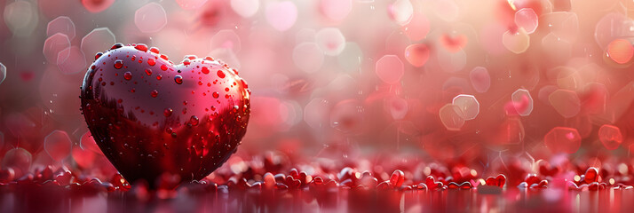 Valentine's Day background with romantic and festive atmosphere, suitable for greeting cards or social media posts.