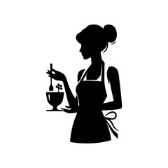 The bartender mixing illustration