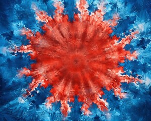 Fototapeta na wymiar Stars Stripes TieDye Party Get creative and dye plain white Tshirts, socks, or bandanas with red and blue patterns ,super realistic,soft shadown