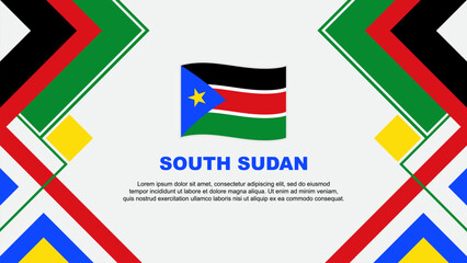 South Sudan Flag Abstract Background Design Template. South Sudan Independence Day Banner Wallpaper Vector Illustration. South Sudan Banner