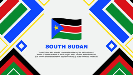 South Sudan Flag Abstract Background Design Template. South Sudan Independence Day Banner Wallpaper Vector Illustration. South Sudan Flag