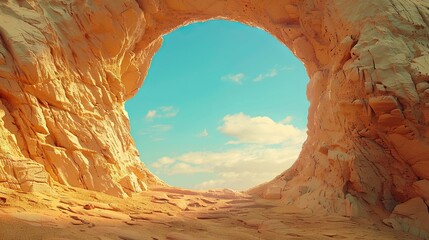 Desert Sky Portal Gateway to the Infinite - obrazy, fototapety, plakaty