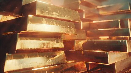 gold bars stack on tify pricing elasticity through graphical data analysis. . - obrazy, fototapety, plakaty