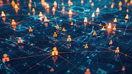 People connecting through a global network, symbolizing the power of communication technology.