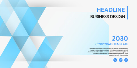 Business cover template in vector with abstract blue background
